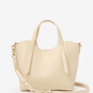 Lane Leather Mini Tote - Color Sand Dollar